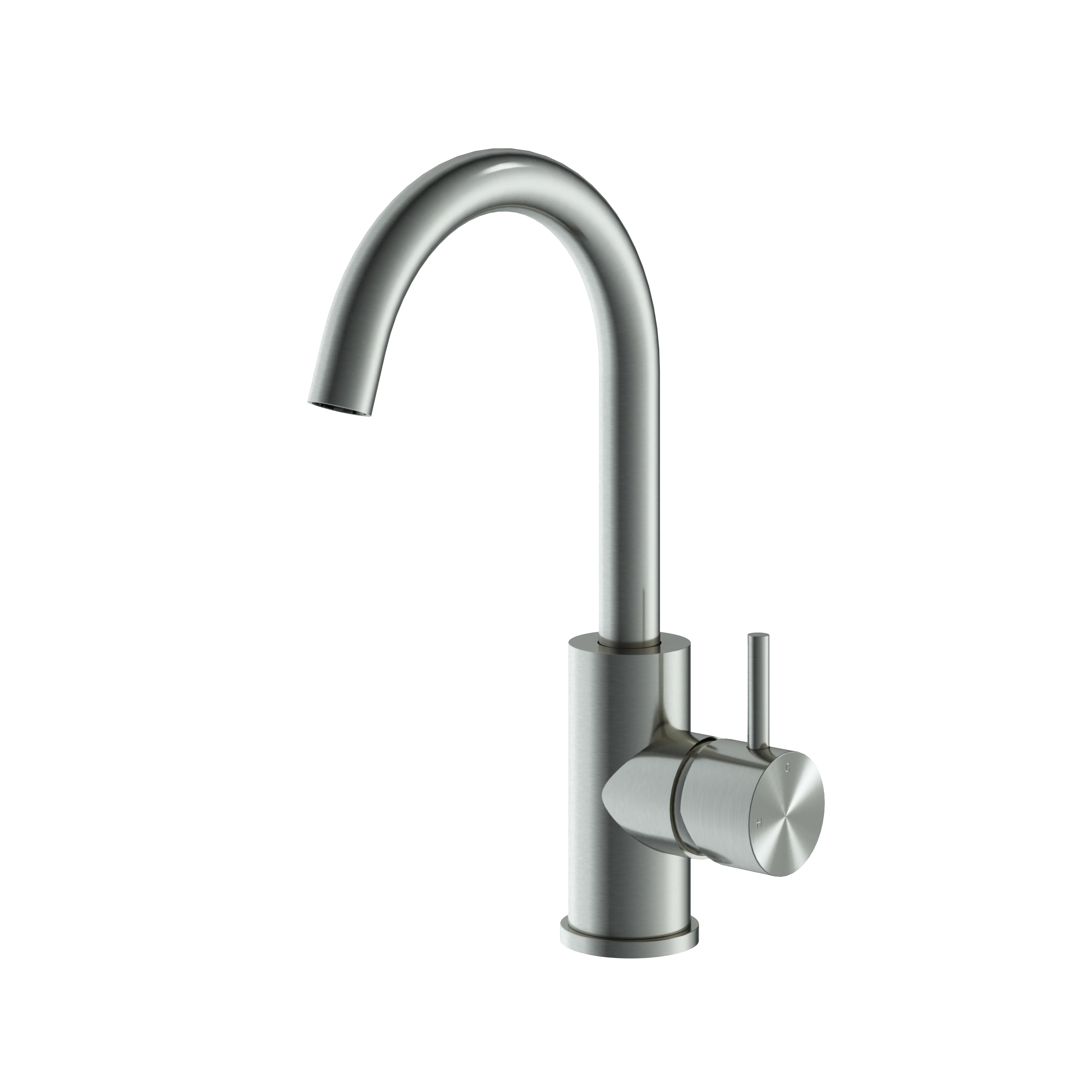 Hotbath Archie AR004 Wastafelmengkraan RVS met draaibare uitloop, zonder waste