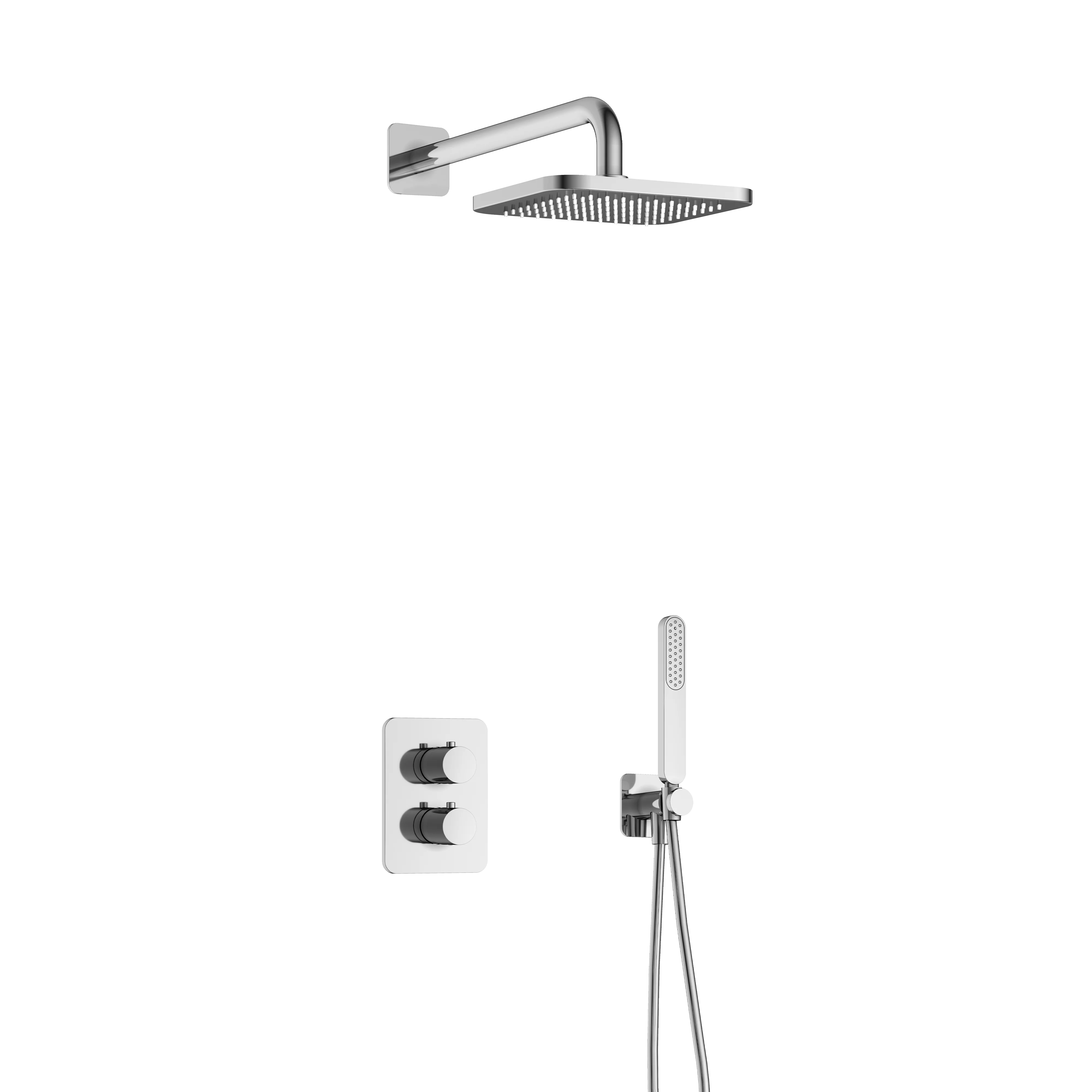Hotbath Gal IBS40A - complete thermostatische inbouw doucheset met 2-weg stop-omstel (5 verschillende kleuren)