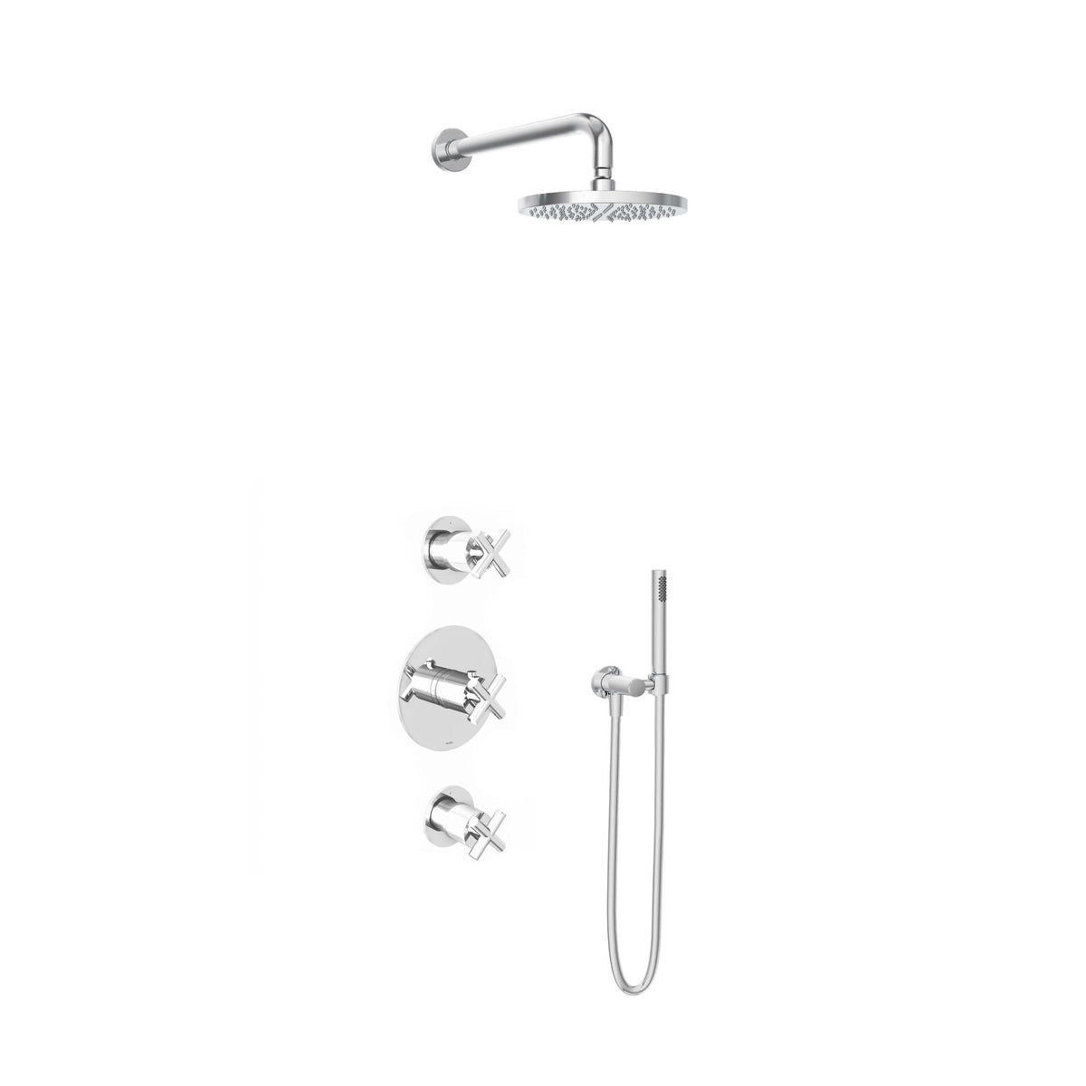 Hotbath Get Together IBS3 - complete thermostatische inbouw doucheset met 2 stopkranen (2 verschillende kleuren)