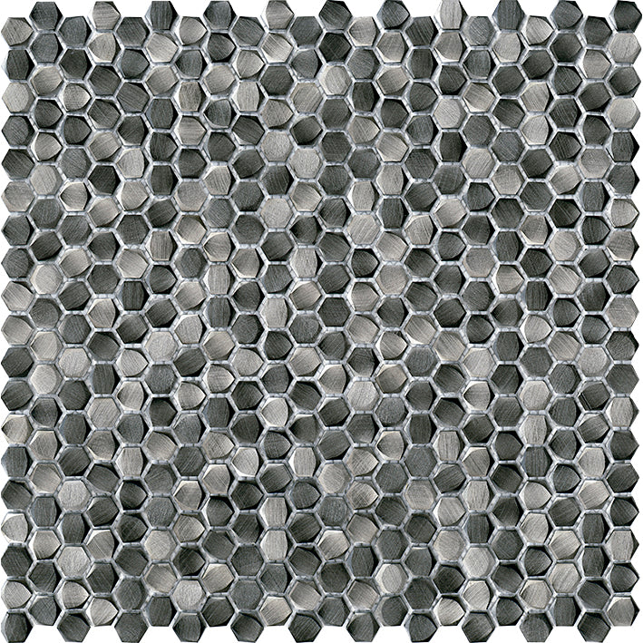 L'antic Colonial - Gravity Aluminium Hexagon Metal Titanium Mozaïek