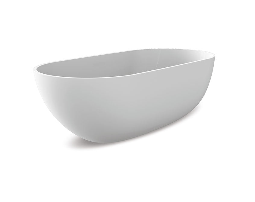 JEE-O Dubai vrijstaand bad DADOquartz met geïntegreerde overloop Mat Wit 164x83x47cm