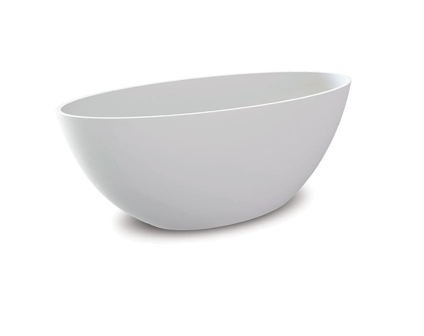 JEE-O London vrijstaand bad van DADOquartz met geïntegreerde overloop Mat Wit 174x82x52cm