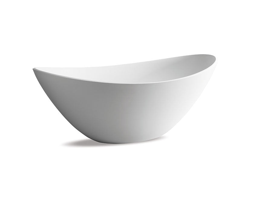JEE-O Rio vrijstaand bad van DADOquartz met geïntegreerde overloop Mat Wit 171,5x83x53,5/63cm