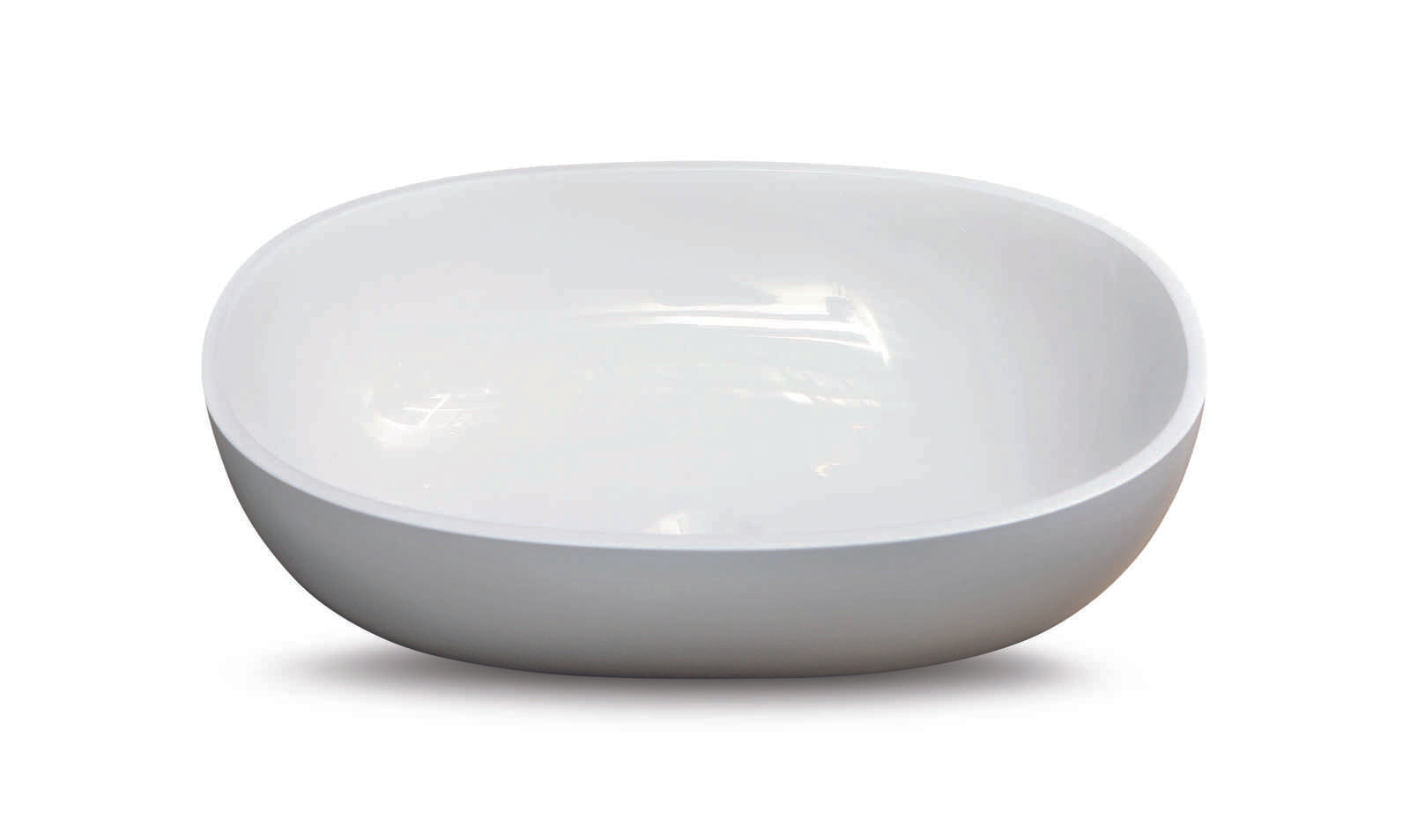 Luca sanitair opzetwastafel ovaal 48x32,5x13,5h rand dikte 1cm, - LUVA1305