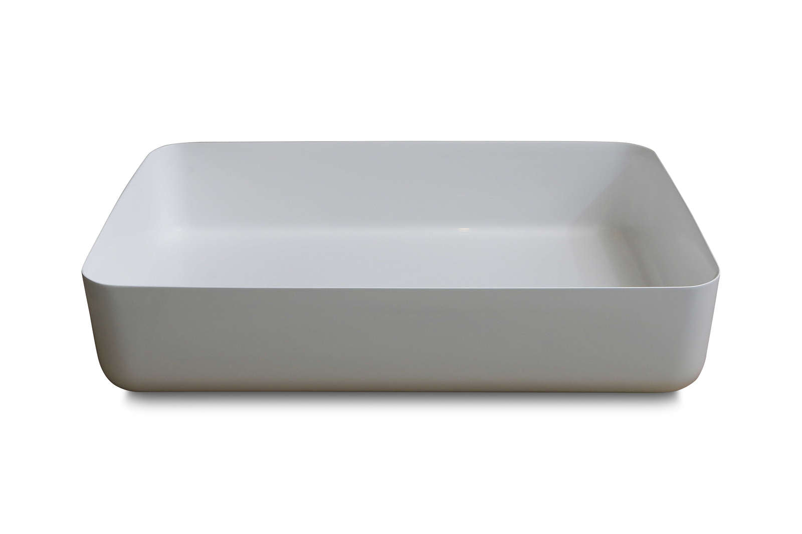 Luca Sanitair rechthoekige opzetwastafel met dunne randen 60x40x13,5 cm, - LUVA1360
