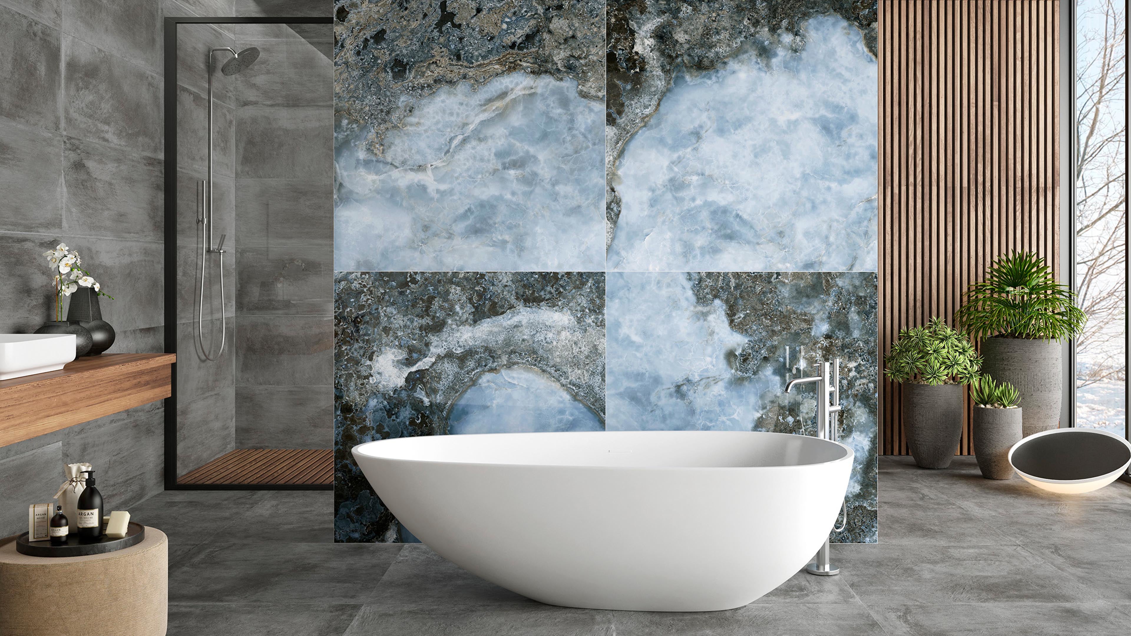 Douglas & Jones - Marbles vloer- en wandtegel Danae Navi Glans