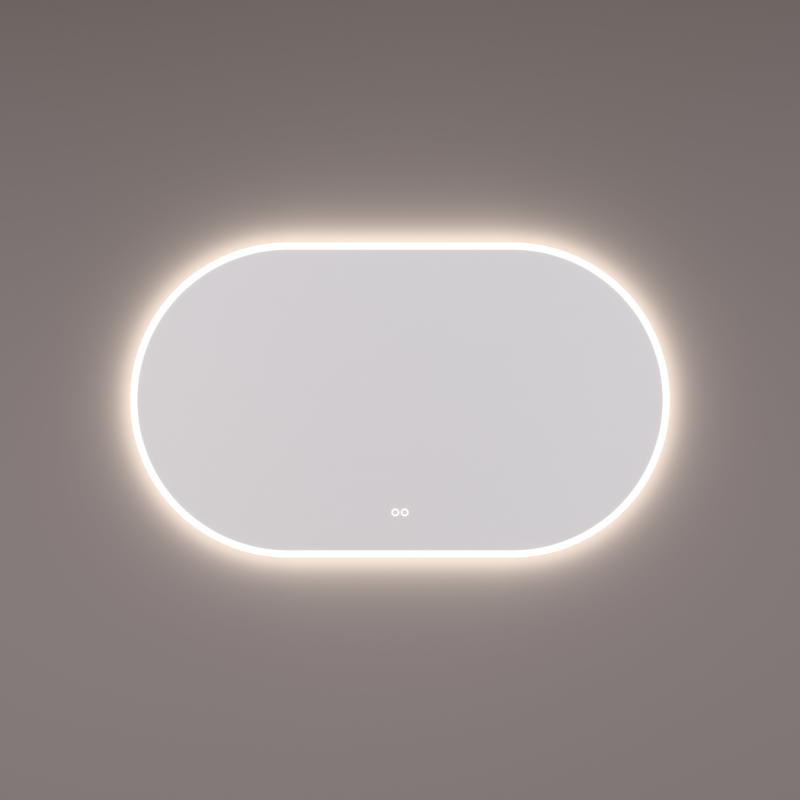 HIPP-Design - spiegel ovaal-recht met directe en indirecte LED verlichting rondom SPV 13700