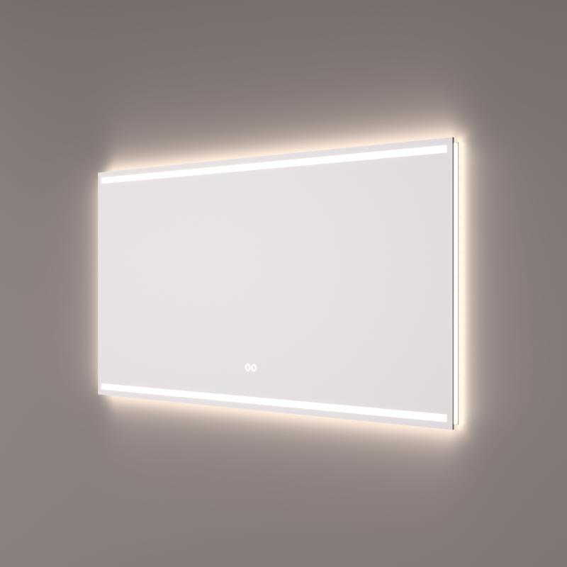 HIPP-Design spiegel met 2 horizontale LED banen en indirecte LED verlichting rondom SPV 7000