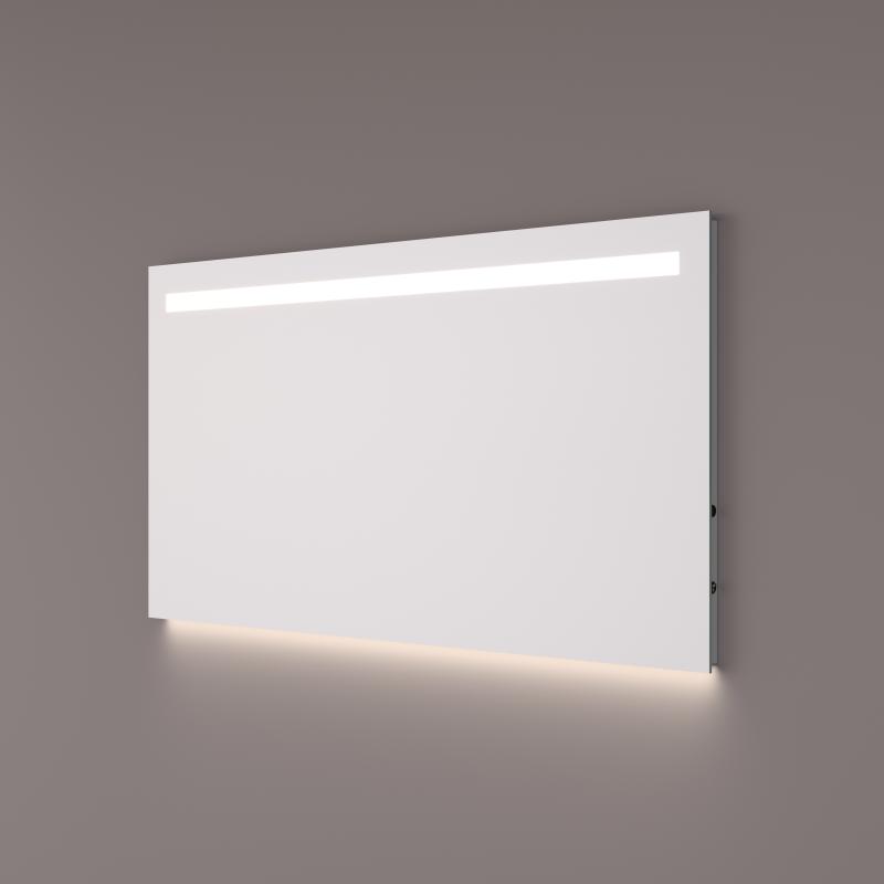 HIPP-Design spiegel met 1 horizontale LED baan en indirecte LED verlichting onder SPV 4000