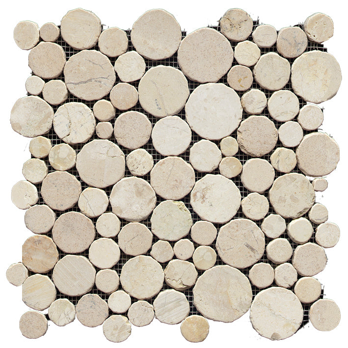 L'antic Colonial - Paradise Round Stone Blanco Mozaïek
