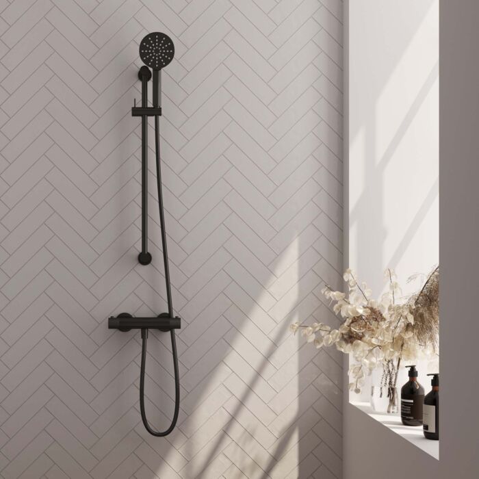 Brauer Carving thermostatische douchekraan met glijstang en handdouche (6 verschillende kleuren)