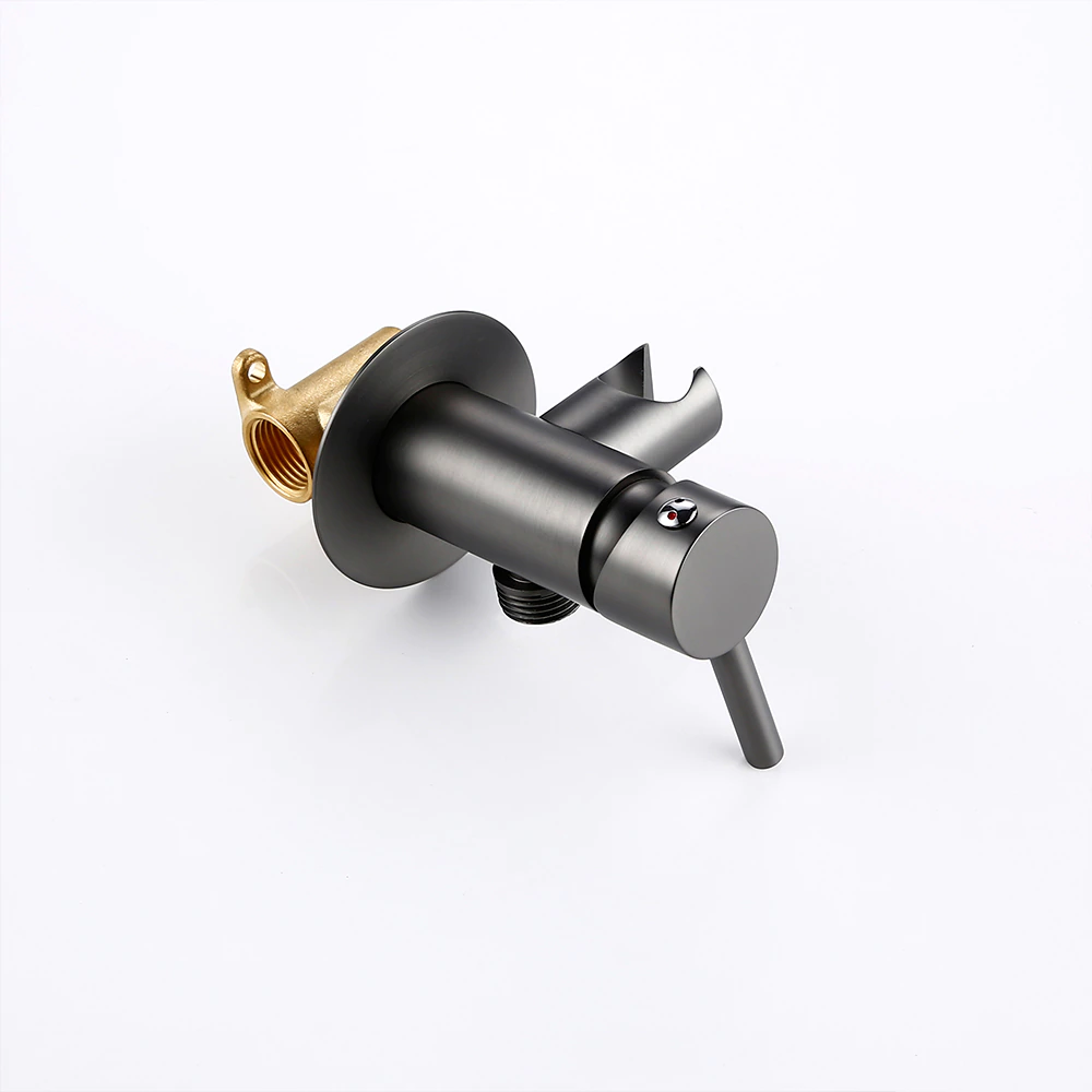 Bidet-handdouche koud/warm gun metal