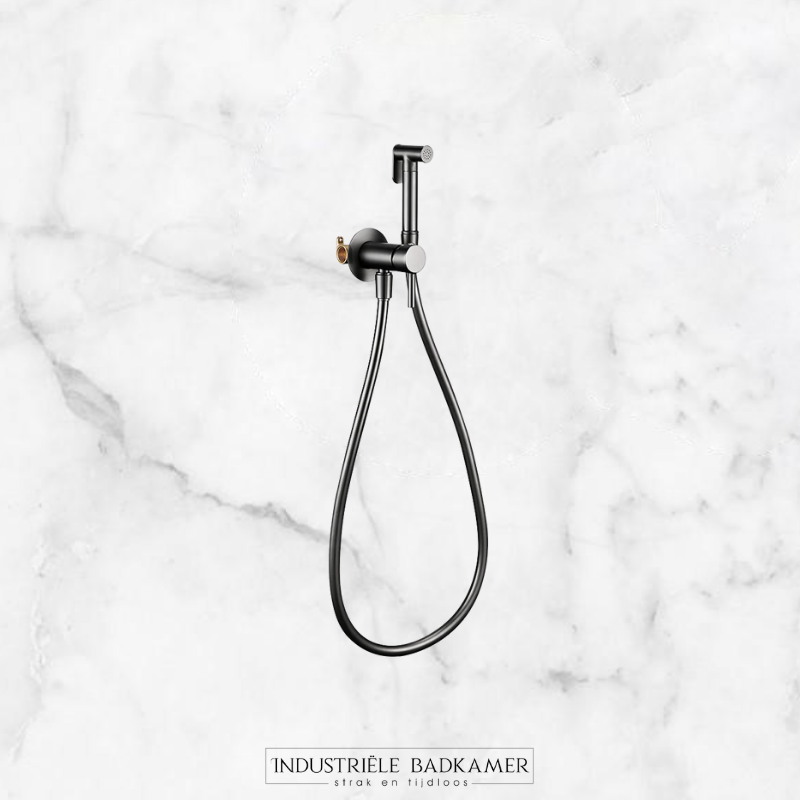 Bidet-handdouche koud/warm gun metal