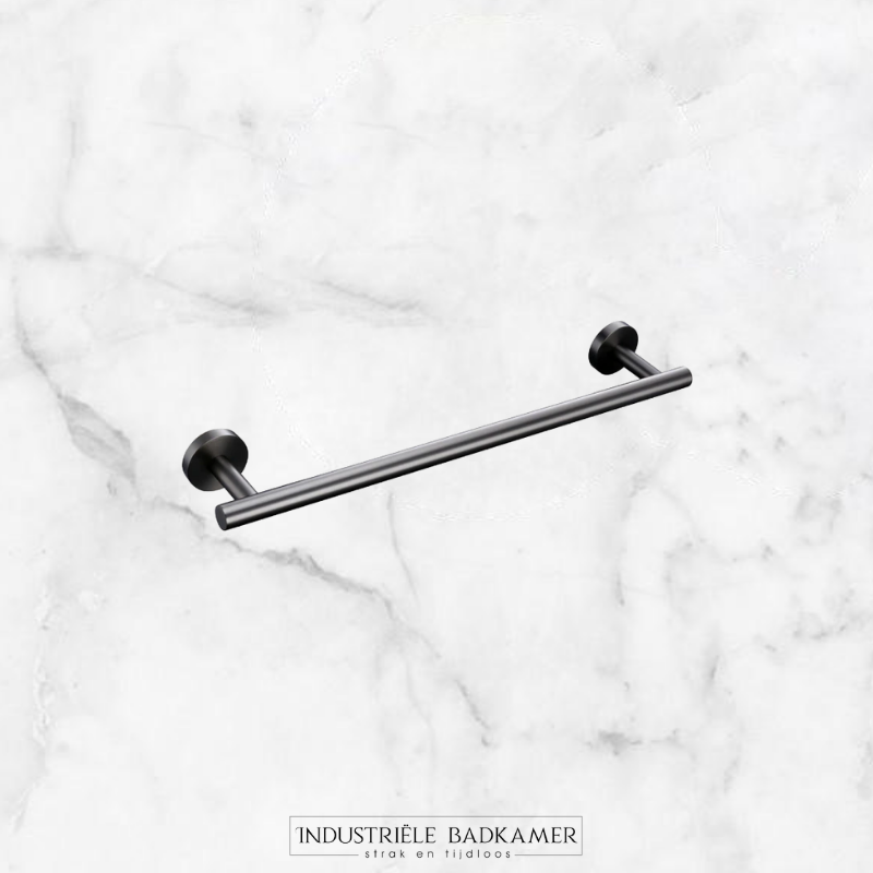 Luxe badkamer/ toilet accessoires set 4-delig gun metal