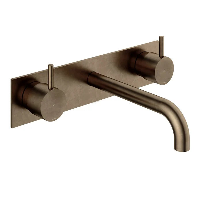 Hotbath Cobber CB006T inbouw wastafelkraan 3-gats met achterplaat 18 of 25 cm uitloop (13 verschillende kleuren)