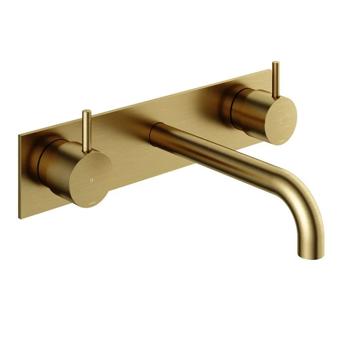 Hotbath Cobber CB006T inbouw wastafelkraan 3-gats met achterplaat 18 of 25 cm uitloop (13 verschillende kleuren)