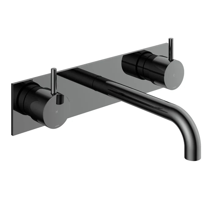 Hotbath Cobber CB006T inbouw wastafelkraan 3-gats met achterplaat 18 of 25 cm uitloop (13 verschillende kleuren)