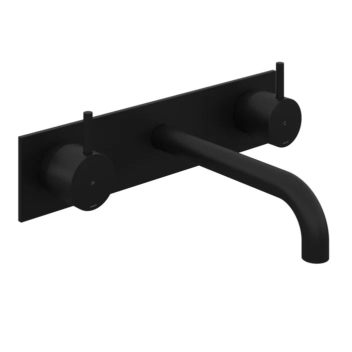 Hotbath Cobber CB006T inbouw wastafelkraan 3-gats met achterplaat 18 of 25 cm uitloop (13 verschillende kleuren)