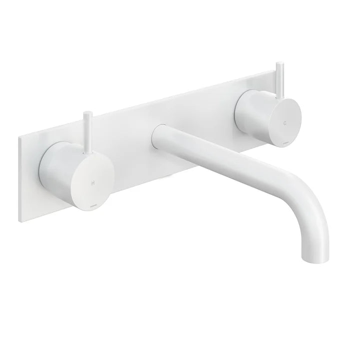 Hotbath Cobber CB006T inbouw wastafelkraan 3-gats met achterplaat 18 of 25 cm uitloop (13 verschillende kleuren)
