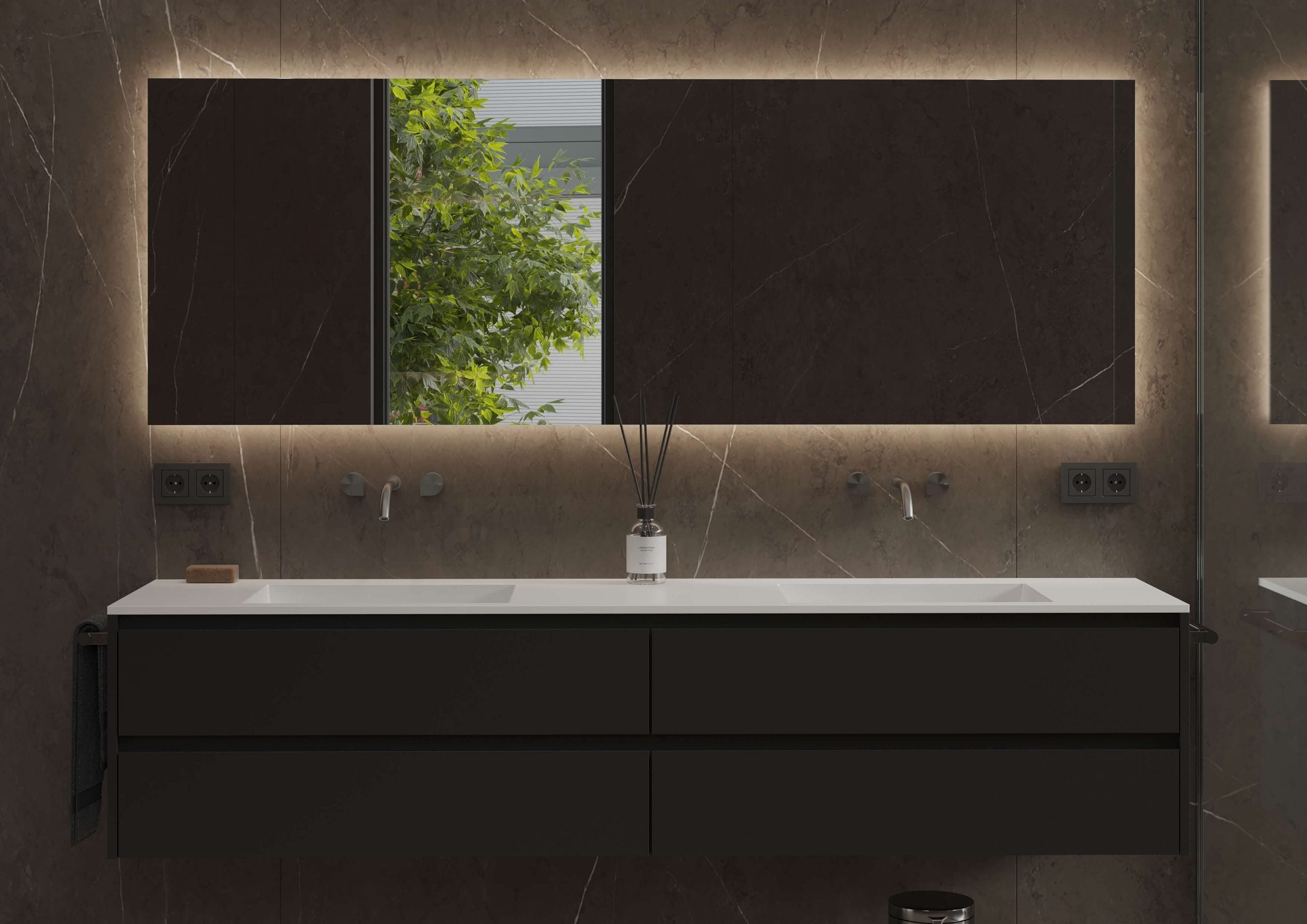 Martens Design - Dublin spiegel met indirecte verlichting rondom