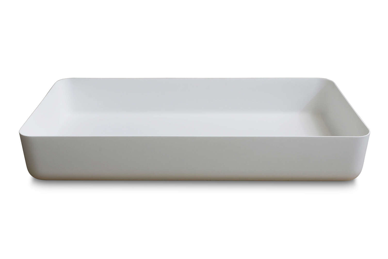 Luca Sanitair rechthoekige opzetwastafel met dunne randen 80x40x13,5cm, - Luva1380