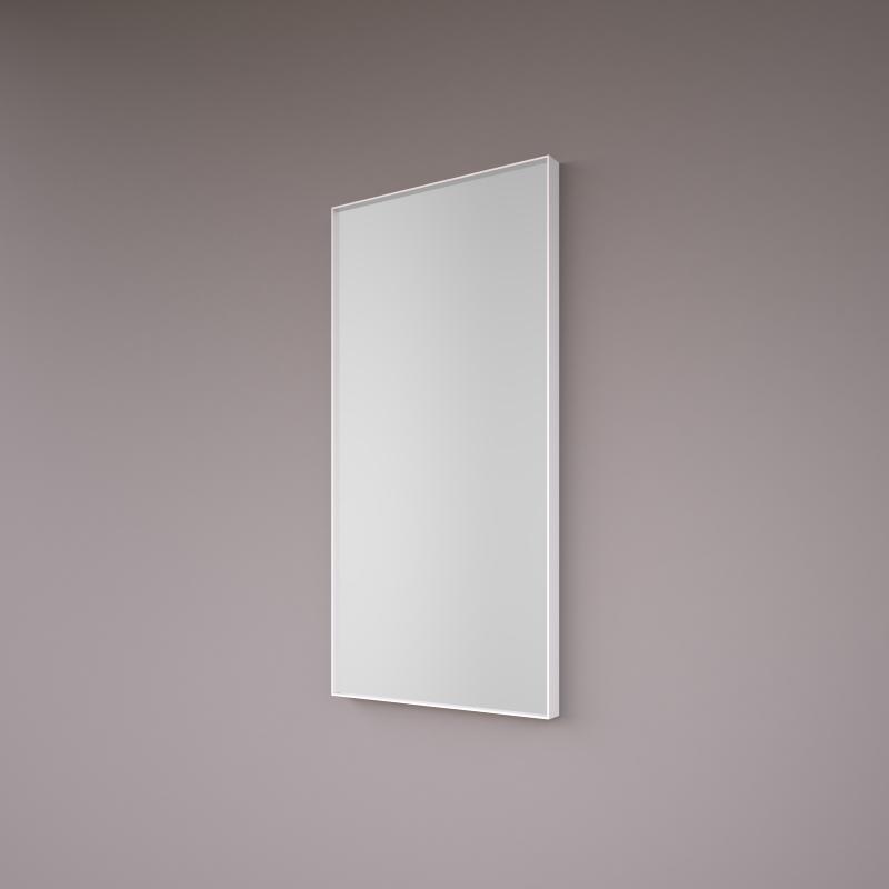 HIPP Design - Toiletruimte spiegel rechthoekig op mat wit industrieel metalen frame