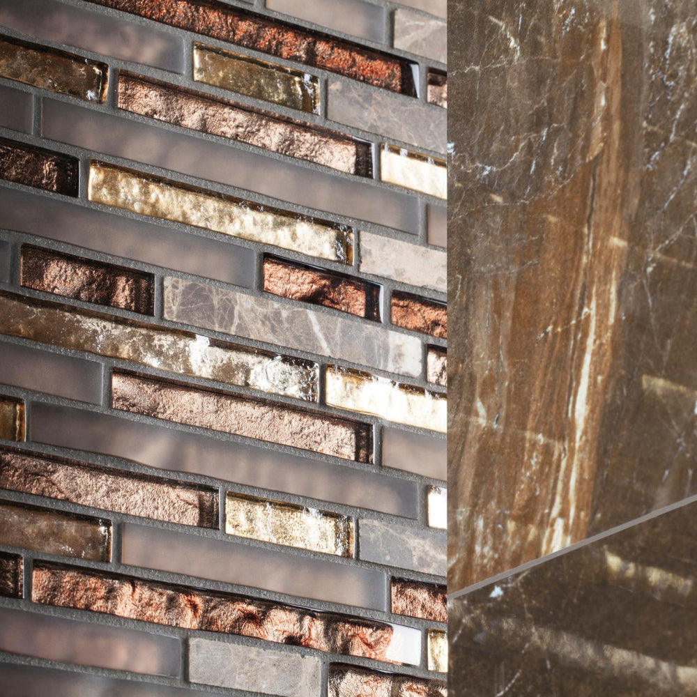 L'antic Colonial - Treasures Bronze Emperador Strip Mozaïek
