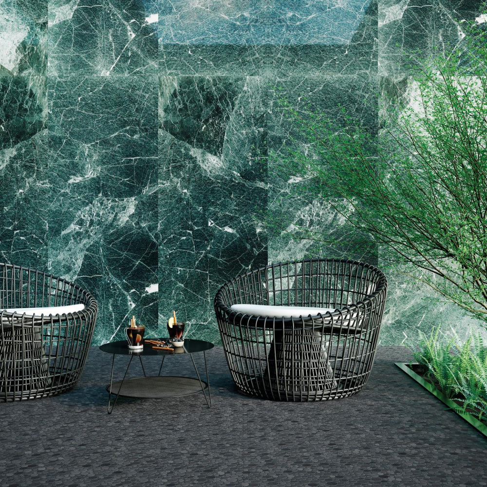 L'antic Colonial - Paradise Round Stone Negro Mozaïek