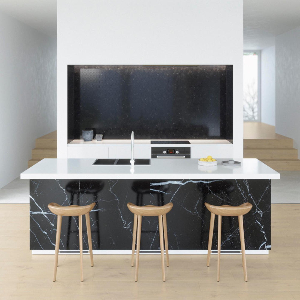 L'antic Colonial - Essential Hexagon Negro Marquina Pulido Mozaïek